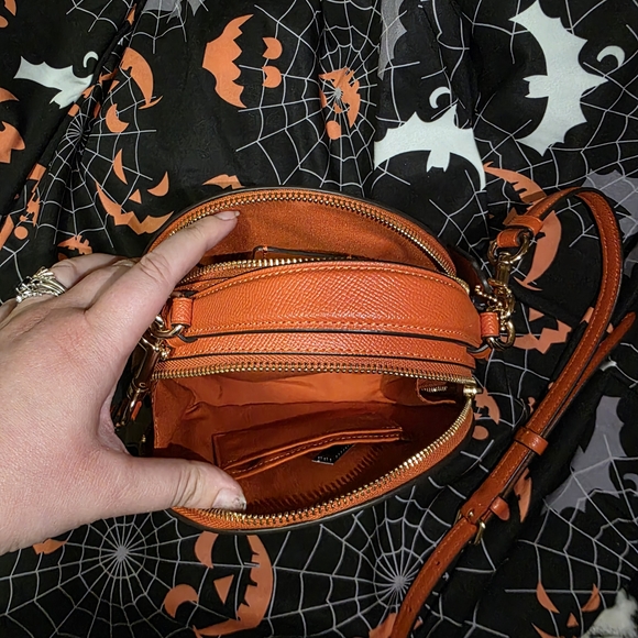 Coach Orange and Gold Pumpkin Crossbody Bag - Picture 2 of 3